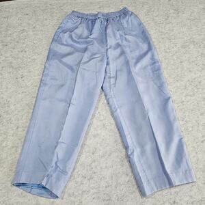 Mureli 100% Silk Pajama Pant Bottoms, Light Blue, Pockets, Womens Sz M